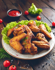 grilled wings fried chicken