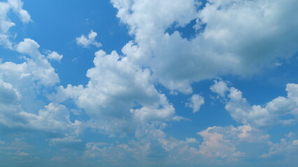 Formation cloud sky scape. Various layers of clouds move in different directions at altitude. Time...