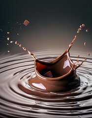chocolate splash in water