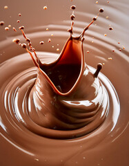melted chocolate splash