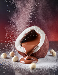 chocolate candy on a white background