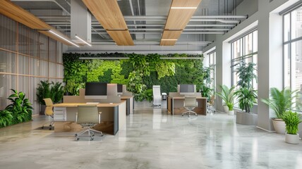 Office layout that is environmentally friendly.