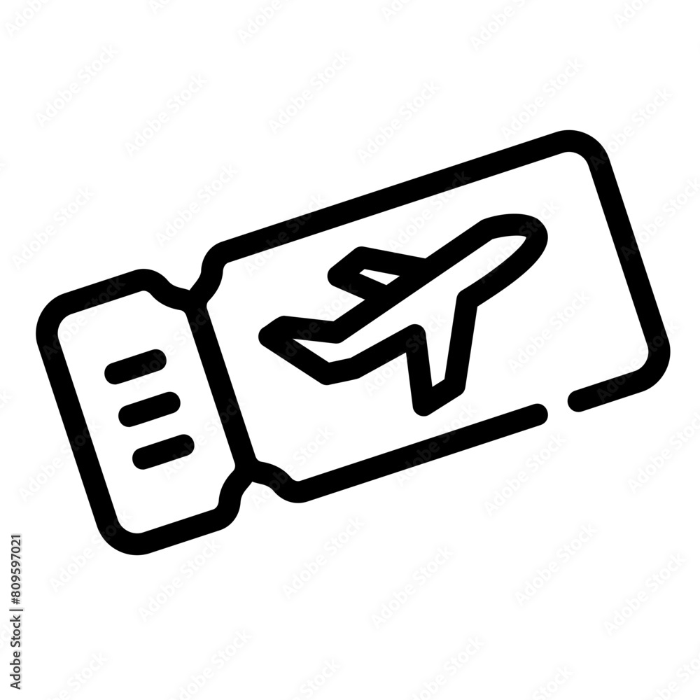 Wall mural ticket outline icon