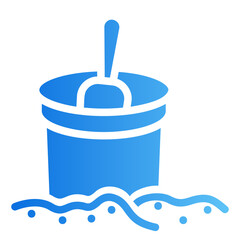 sand bucket gradient icon