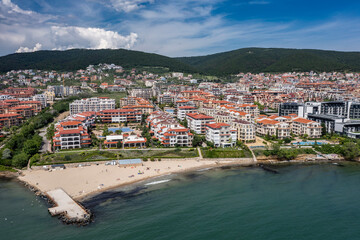 Aerial view to sea resort Sveti Vlas, Bulgaria Bulgaria