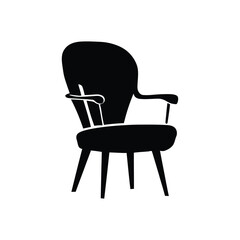 Back Chair Vector Icon Design