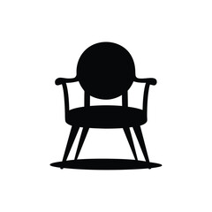 Office Interior Employee Executive Low Back Chair Vector Icon Design