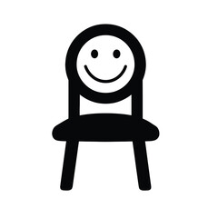 Back Chair Vector Icon Design