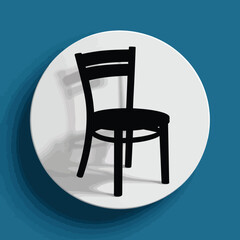 Back Chair Vector Icon Design