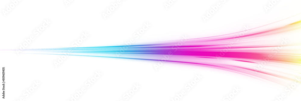 Poster Vector png glitter light fire flare trace. Abstract image of speed motion on the road. Speed of light concept png background.	