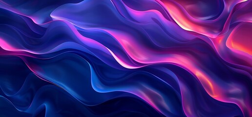 Obraz premium Abstract background with wavy patterns in blue and pink hues