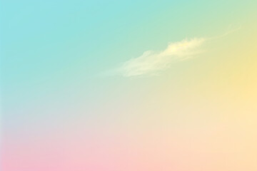 Pastel Sky with Gentle Cloud Abstract