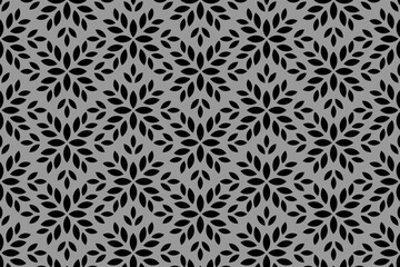 Elegant Order. Seamless Flower Patterns in Geometry