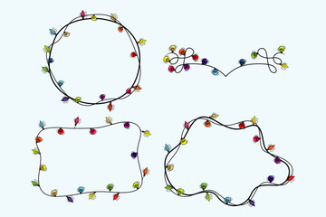 Beautiful Lamp for Frame. Light Bulb Frame for Christmas. Light Bulb Frame for Positive Messages