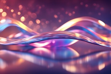 Elegant 3d colorful wave with blurry background