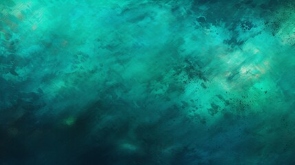 Abstract Aquatic Texture With Shades of Teal and Dark Splatters. Generative AI