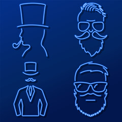 hipster neon sign, modern glowing banner design, colorful modern design trend. Vector illustration.