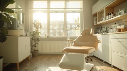 Sunny Modern Clinic Room with Welcoming Ambiance