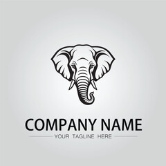 Fototapeta premium Elephant head logo company design vector image on the white background