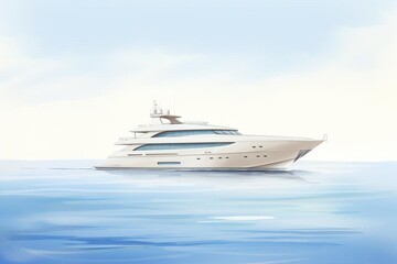 sleek yacht on the Mediterranean sea