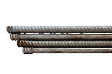 rusty rebar for construction sticking out