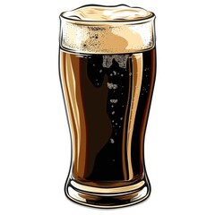 A Close-Up of a Black and Tan Beer Glass