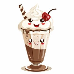 Delicious Chocolate and Strawberry Milkshake