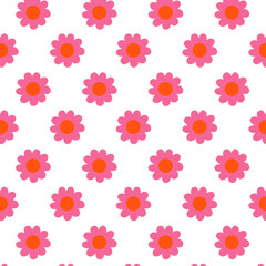 Vector Art with Seamless Flower Patterns Bright Background