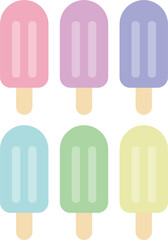 Ice cream illustration in pastel colors