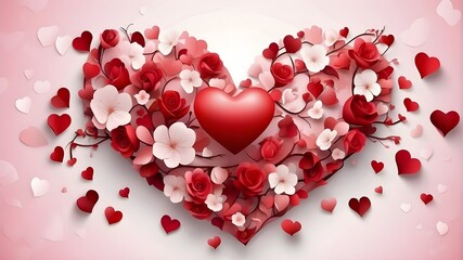 Heart-shaped Valentine's Day background