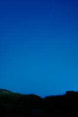 三輪山上空に流れるみずがめ座流星群
