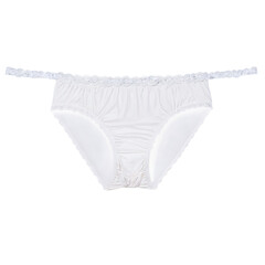 White Cotton Briefs A pair of white cotton briefs with a simple and classic design