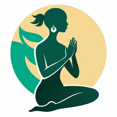 one-side-woman-hand-clap-siloutyoga-logo