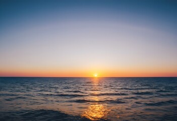 Fototapeta premium Coastal Tranquility: Sunset Panorama and Sunrise Over the Sea