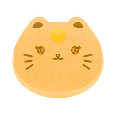 Cat Pancake Cartoon illustration Kitty Pancake Cartoon Cute Pancake With Topping Butter Cartoon Animal Pancake Cartoon Kawaii Pancake