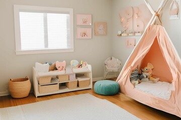 baby child playing in bed