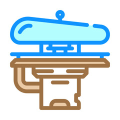 pressing dry cleaning color icon vector. pressing dry cleaning sign. isolated symbol illustration