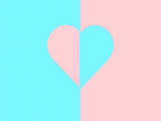Beautiful two-color heart design