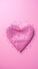 Obraz premium 3d pink heart shape, Valentine's Day concept