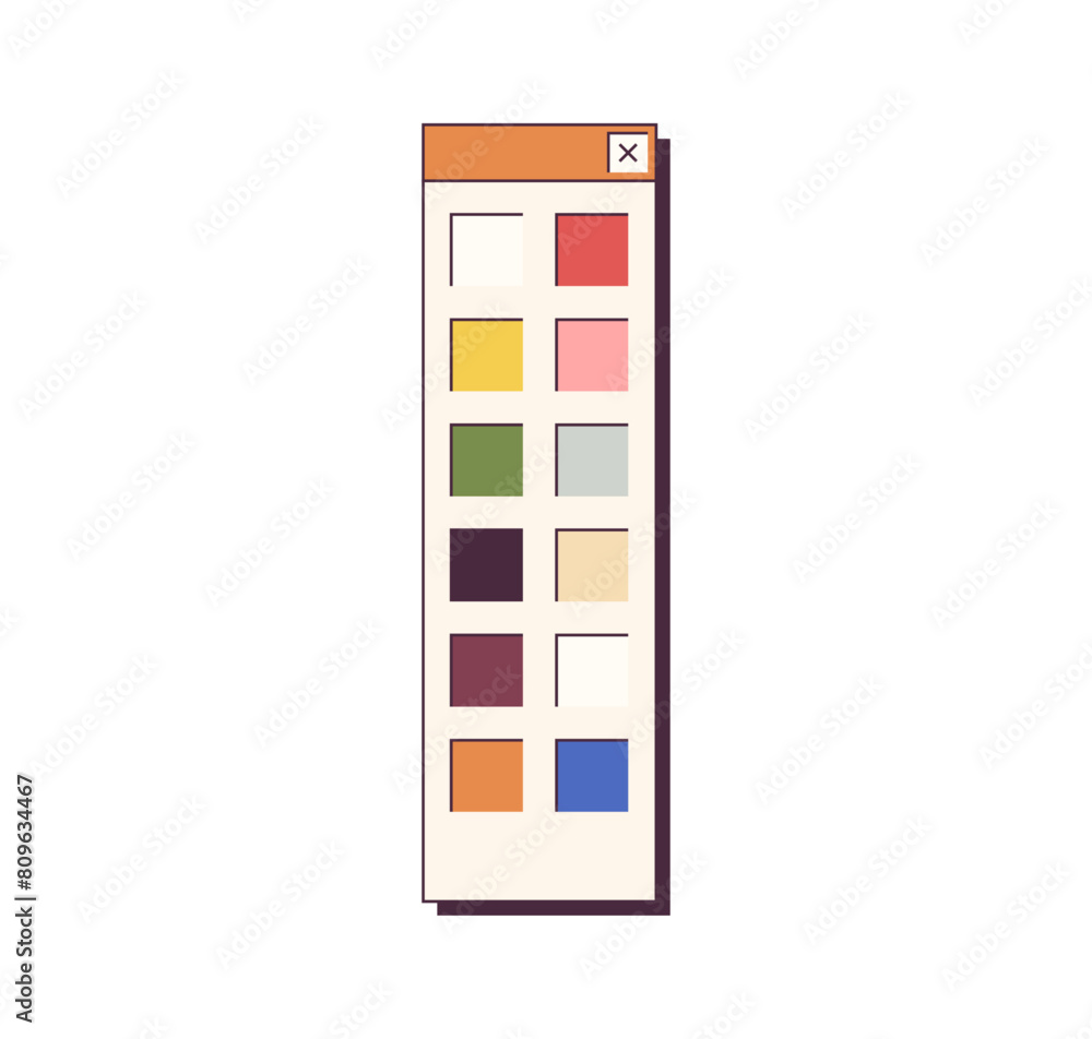 Poster retro style interface elements in aesthetic, old ui design window, 90s nostalgic ui design, 1990s no