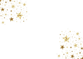 star background. golden gradient stars isolated on a landscape white background. 
