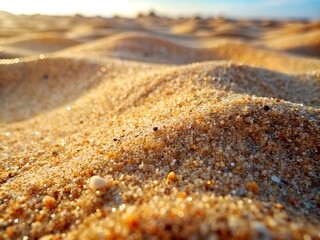 Sunlit Sand Grains at Sunset