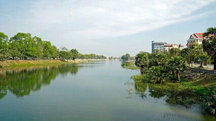 Fototapeta premium sanger river shore in battambang