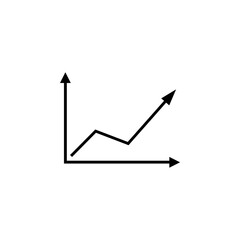 Business Chart, Graph flat vector icon. Simple solid symbol isolated on white background. Business Chart, Graph sign design template for web and mobile UI element