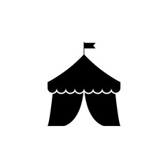 Circus Tent flat vector icon. Simple solid symbol isolated on white background. Circus Tent sign design template for web and mobile UI element