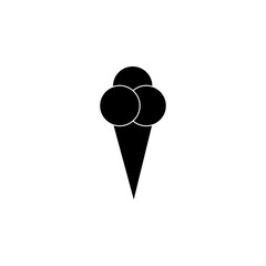 Fototapeta premium Ice Cream Cone flat vector icon. Simple solid symbol isolated on white background. Ice Cream Cone sign design template for web and mobile UI element