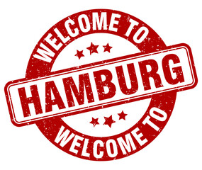 Welcome to Hamburg stamp. Hamburg round sign