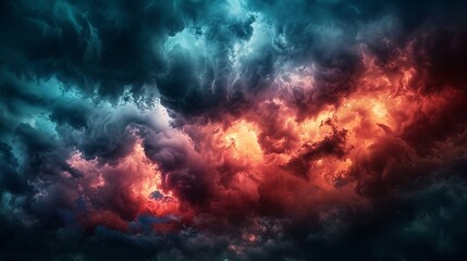 Fototapeta premium A photo-realistic depiction of an apocalyptic, stormy sky