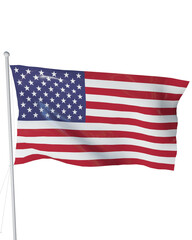 Fototapeta premium american flag isolated on white
