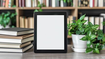 Tablet with blank screen. Perfect for presentation of website design and mockup.